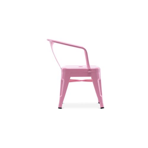 Chaise Pour Enfant Bistrot Metalix – Avec Accoudoirs - Métal Rouge