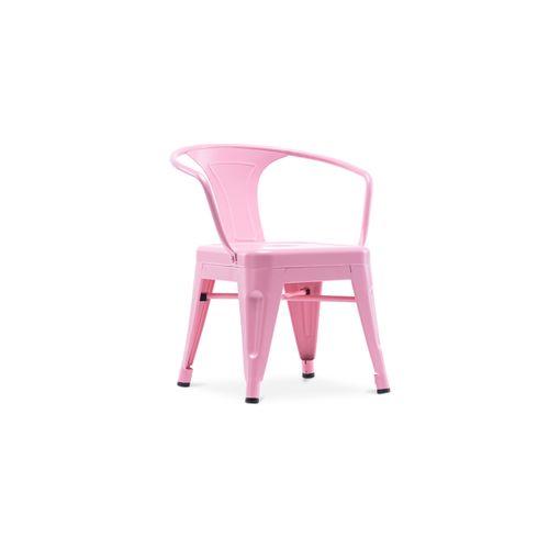 Chaise Pour Enfant Bistrot Metalix – Avec Accoudoirs - Métal Rouge
