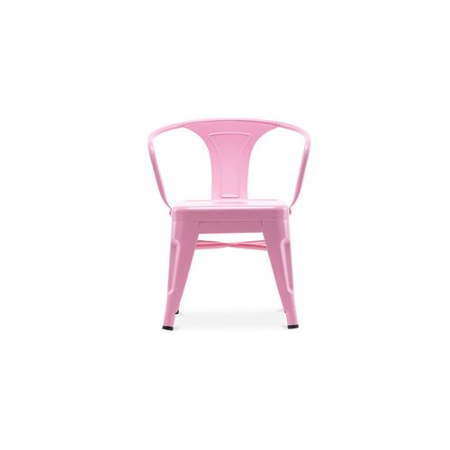 Chaise Pour Enfant Bistrot Metalix – Avec Accoudoirs - Métal Rouge