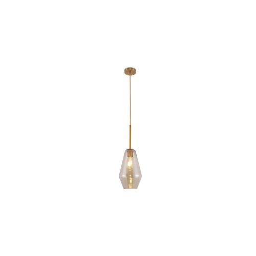 Lampe Lafonnier Design Doré Suspension En Verre Gris Transparent