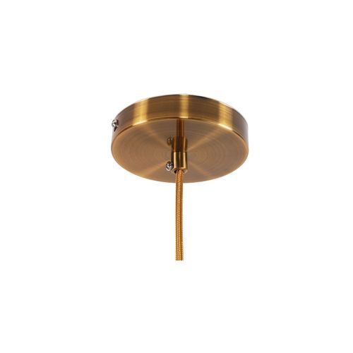 Lampe Lafonnier Design Doré Suspension En Verre Gris Transparent