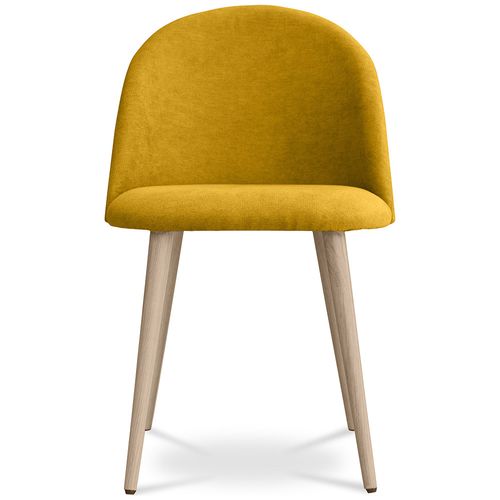 Chaise De Salle à Manger - Tapissée En Tissu - Style Scandinave - Bennett Beige