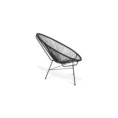 Fauteuil Acapulco - Piétement Noir Blanc