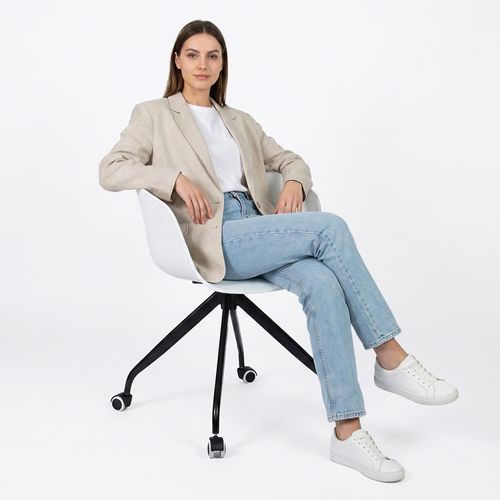 Chaise De Bureau Pivotante Avec Roulettes – Marie Rouge