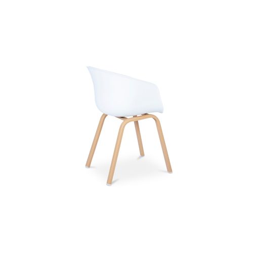 Chaise De Salle à Manger Blanche Rembourrée Avec Accoudoirs Gris Clair