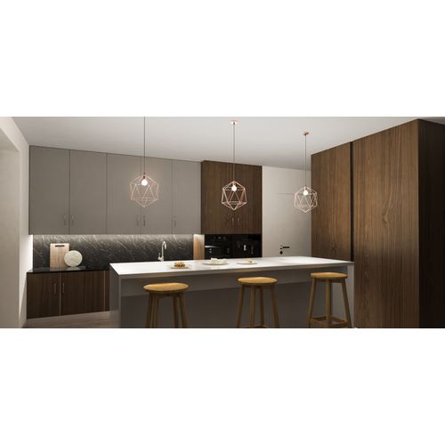 Lampe Suspendue En Fil De Fer De Conception Rétro Doré