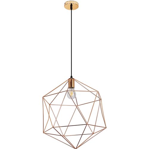 Lampe Suspendue En Fil De Fer De Conception Rétro Doré
