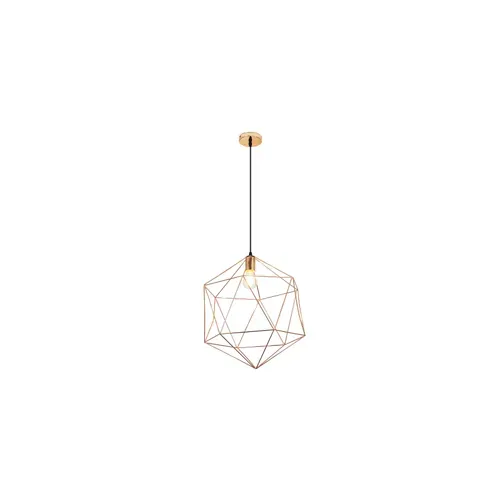Lampe Suspendue En Fil De Fer De Conception Rétro Doré