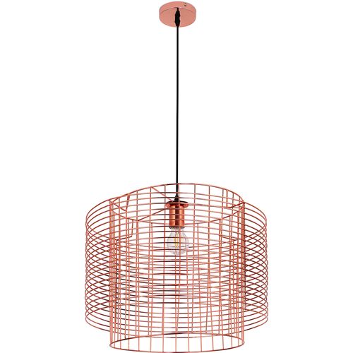 Lampe Suspendue à Structure En Fil De Fer Rose Doré
