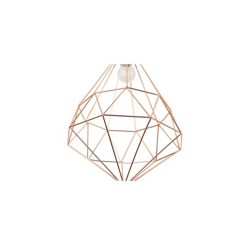 Lampe à Pendentif De Style Rétro En Diamant Rose Doré