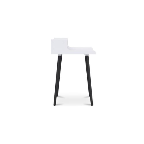 Bureau En Bois Design Scandinave - Amund Bois Naturel / Blanc