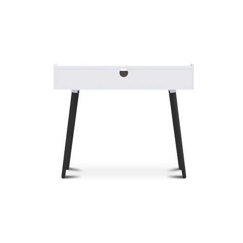 Bureau En Bois Design Scandinave - Amund Bois Naturel / Blanc