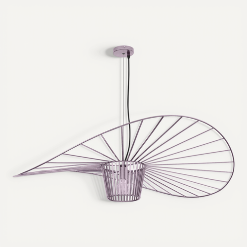 Lampe à Suspension Vertice - Métal - 80cm Rose Doré