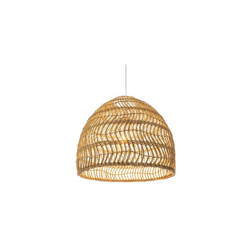 Lampe Suspendue Boho Bali En Rotin Naturel - 40cm - Seam Bois Naturel