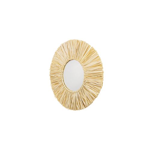 Miroir Mural - Design Rond Boho (60 Cm) - Gaui Bois Naturel - Miroir ...