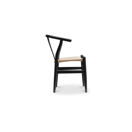 X2 Chaise De Salle à Manger Design Scandinave Bois Assise En Corde - Wish Bois Naturel