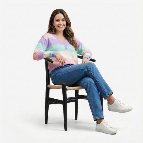 X2 Chaise De Salle à Manger Design Scandinave Bois Assise En Corde - Wish Bois Naturel