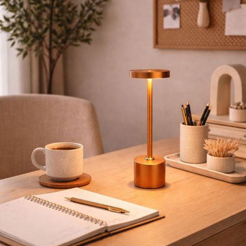 Lampe De Table Moderne Rechargeable USB LED – Lumière Réglable – Yureh Noir