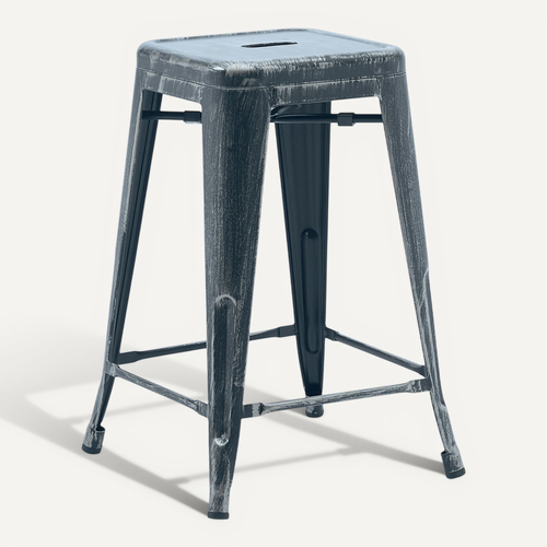 Tabouret De Bar - Design Industriel - 60cm - Nouvelle édition - Metalix Industriel