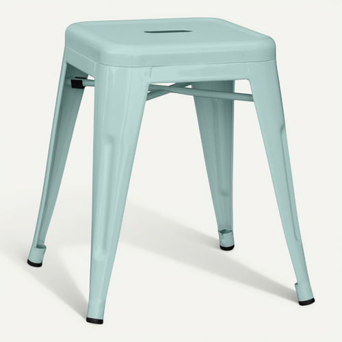 Tabouret Design Industriel - 45cm - Nouvelle Edition - Metalix Vert Pâle