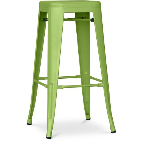 Tabouret De Bar - Design Industriel - 76cm - Nouvelle édition- Metalix Vert Clair