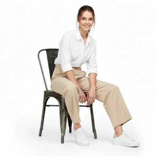 Chaise De Salle à Manger Bistrot Metalix Design Carré En Métal - Orange Pâle