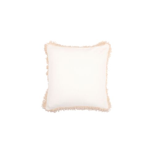 Coussin Carré Design Boho Bali, En Viscose Housse + Remplissage - Atena Crème
