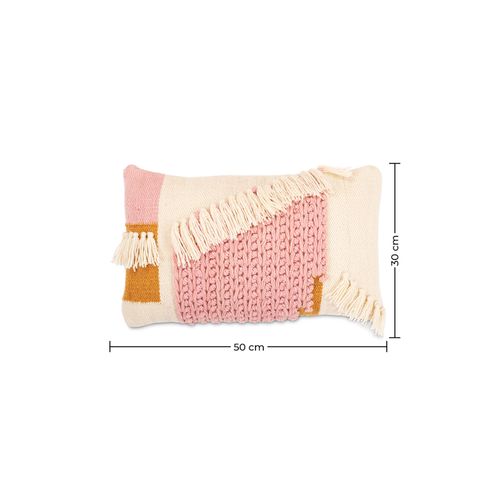 Coussin Rectangulaire Design Boho Bali, En Tissu Bouclé Housse + Remplissage - Geraldine Rose