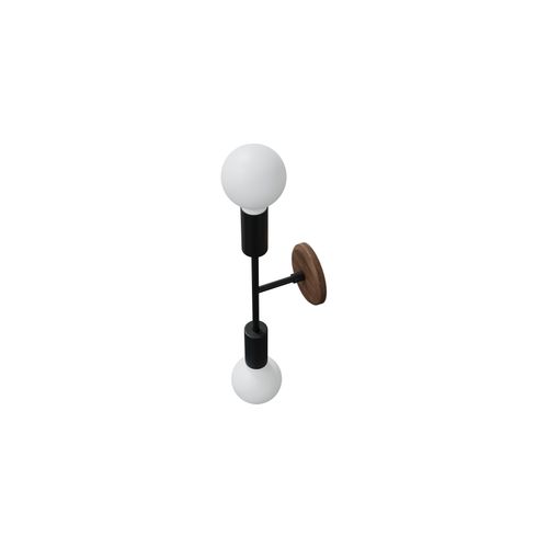 Lampe Murale Scandinave à Double Ampoules - Gert Bois Foncé