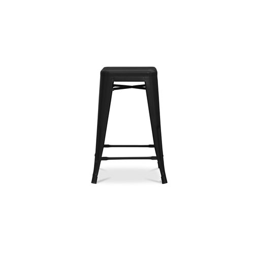 Tabouret Bistrot Metalix Métal Mat - 60cm - Nouvelle édition Rouge