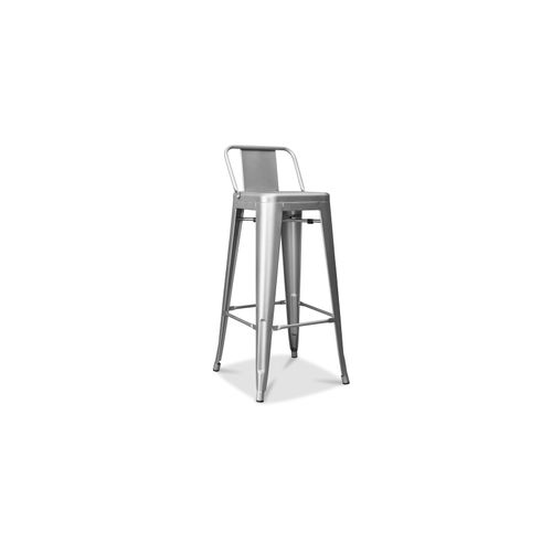 Tabouret De Bar Avec Dossier - Design Industriel - 76cm - Nouvelle édition -metalix Vert Clair