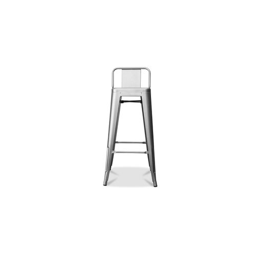 Tabouret De Bar Avec Dossier - Design Industriel - 76cm - Nouvelle édition -metalix Vert Clair