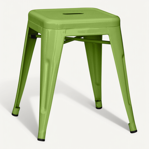 Tabouret Design Industriel - 45cm - Nouvelle Edition - Metalix Vert Clair