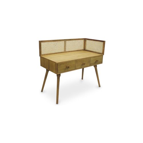 Bureau Cannage En Bois Naturel - Maya Bois Naturel