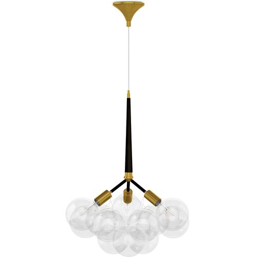 Lustre Globe Design Moderne, 9 Globes En Verre - Plaus Noir