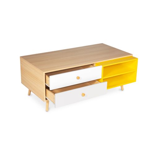 Meuble TV En Bois - Design Scandinave - Preius Bois Naturel