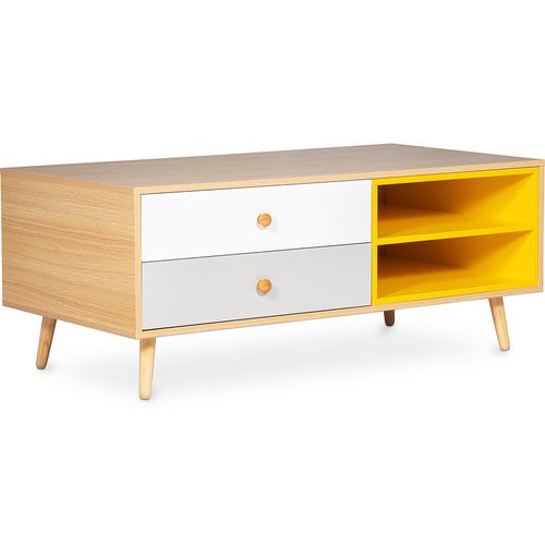 Meuble TV En Bois - Design Scandinave - Preius Bois Naturel
