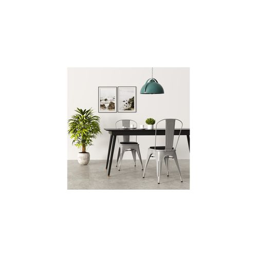 X4 Coussin Avec Aimant Pour Chaise Bistrot Metalix Gris