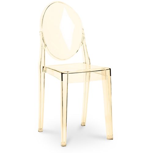 Chaise Transparente De Salle à Manger - Victoire  Ambre