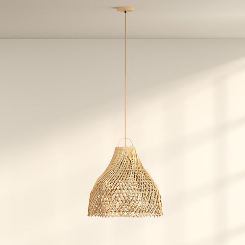 Lampe Suspendue En Rotin Style Boho - Amra Naturel