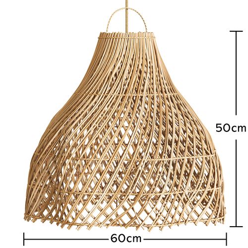 Lampe Suspendue En Rotin Style Boho - Amra Naturel