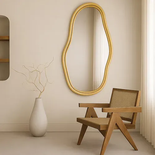 Miroir Mural En Rotin - 71 Cm - Verai Naturel