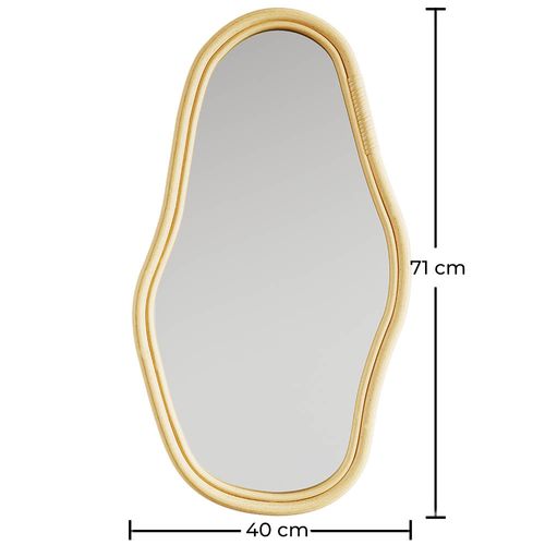 Miroir Mural En Rotin - 71 Cm - Verai Naturel