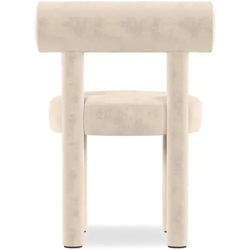 Chaise De Salle À Manger - Tapissée En Velours - Reece Taupe