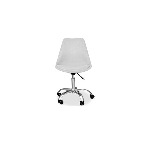 Chaise De Bureau à Roulettes Tapissée - Tulipe Gris Clair
