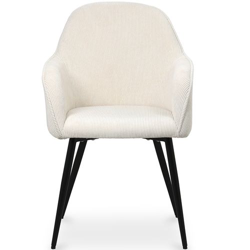 Chaise De Salle à Manger Rembourrée En Velours - Saza Beige