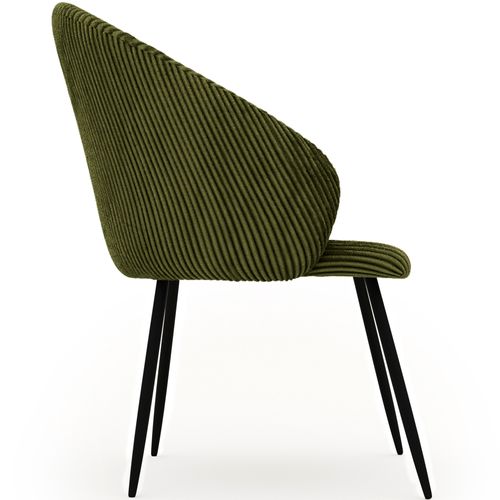 Chaise De Salle à Manger Rembourrée En Velours - Yukon Olive