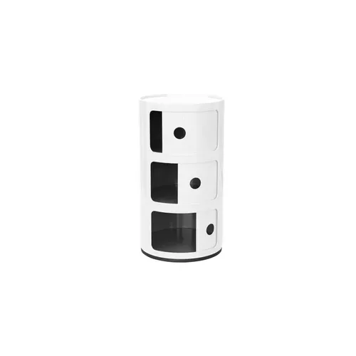 Armoire De Stockage - 3 Tiroirs - New Bili 3 Blanc