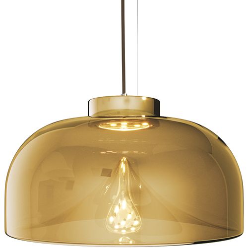 Lampe Suspension En Cristal - Design Moderne - Monai Fumée