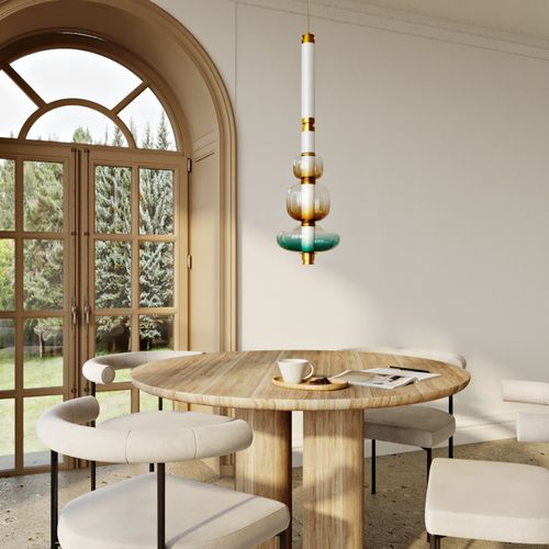 Lampe Suspendue En Cristal - LED - Greya Bleu